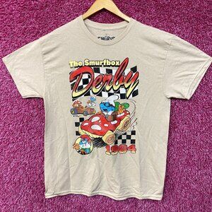 The Smurfbox Derby Cartoon Graphic Design T-Shirt Large